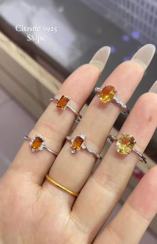 s925 citrine ring