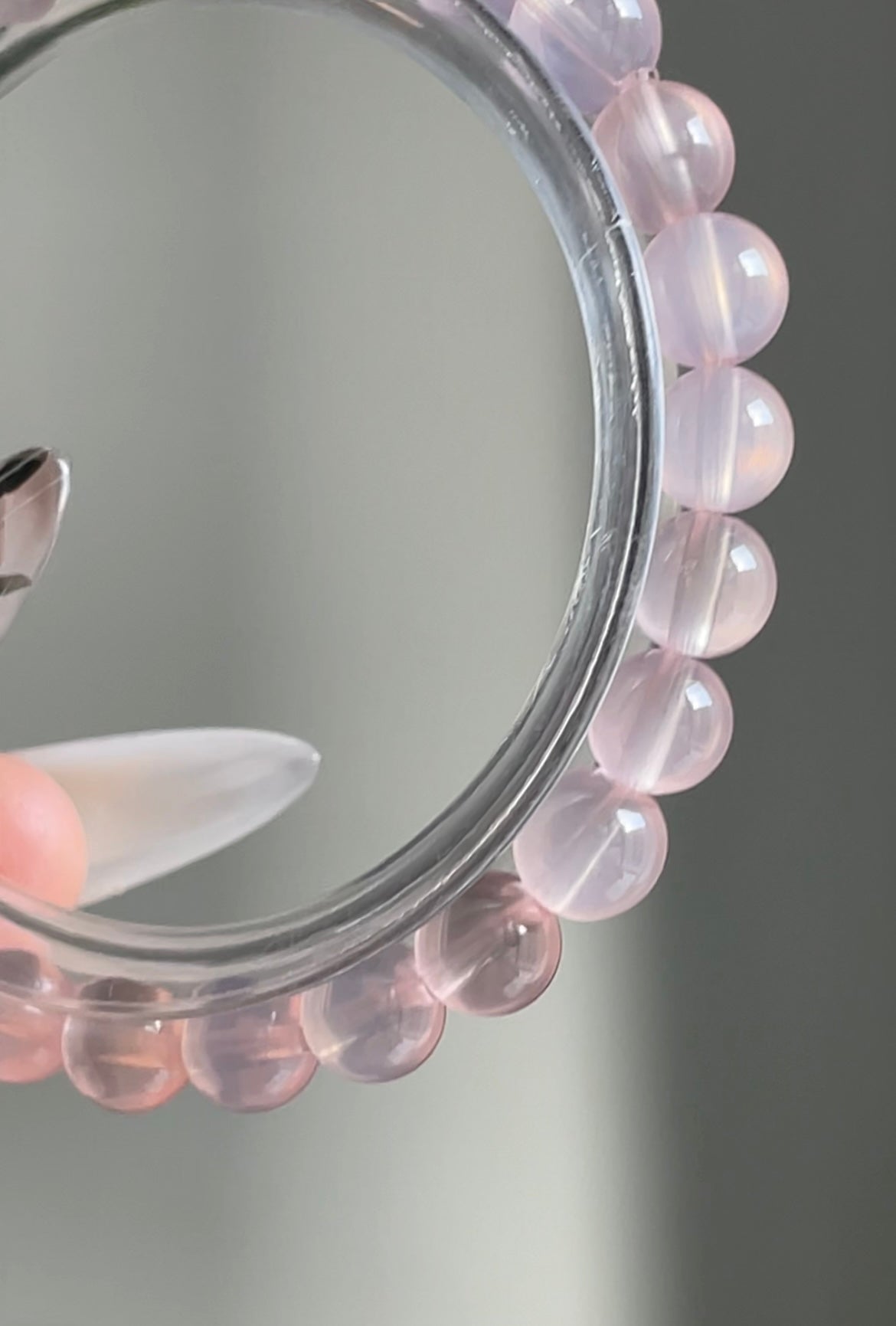 natural jelly rose quartz bracelet 7.3mm