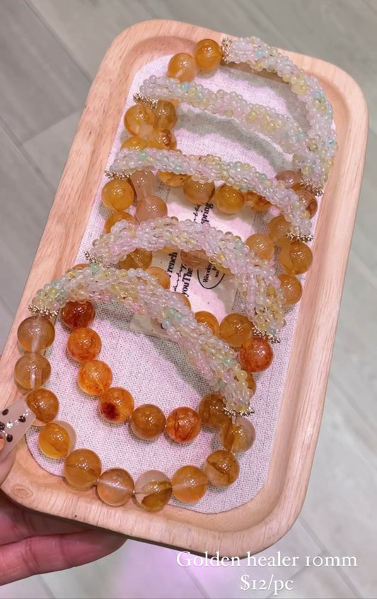 golden healer with topaz bracelet 10mm