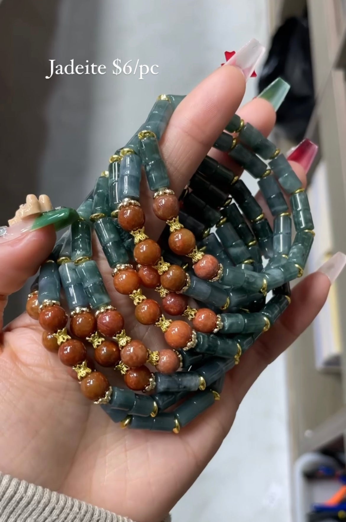 blue water jade bracelet