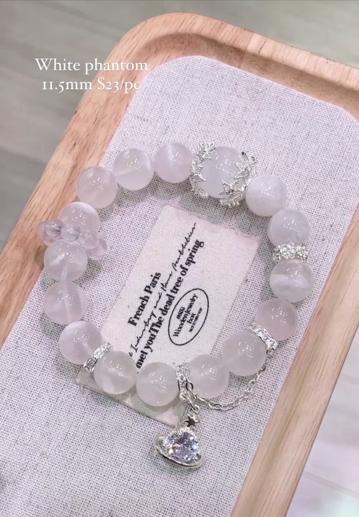 beautiful white phantom bracelet 11.5mm