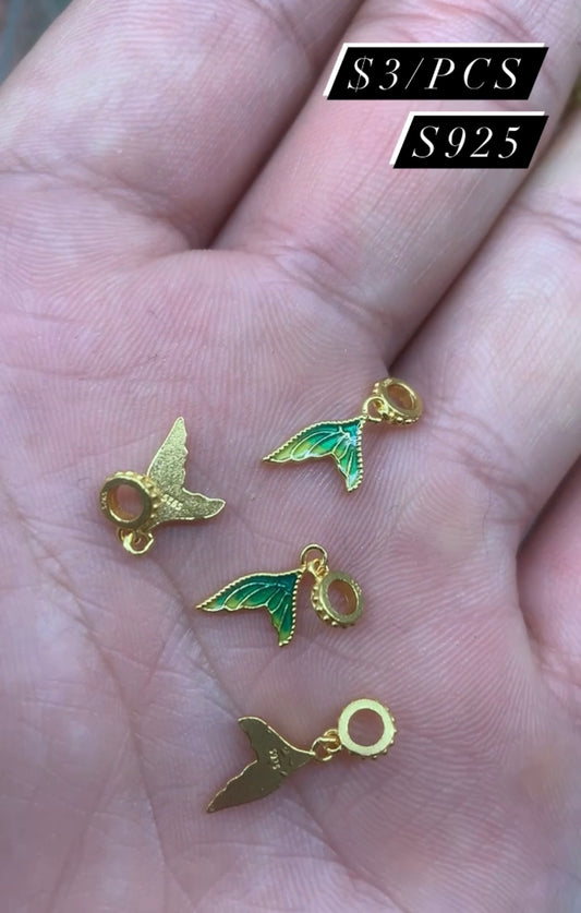 s925 mermaid tail charm