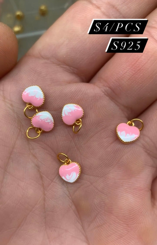 s925 peach charm