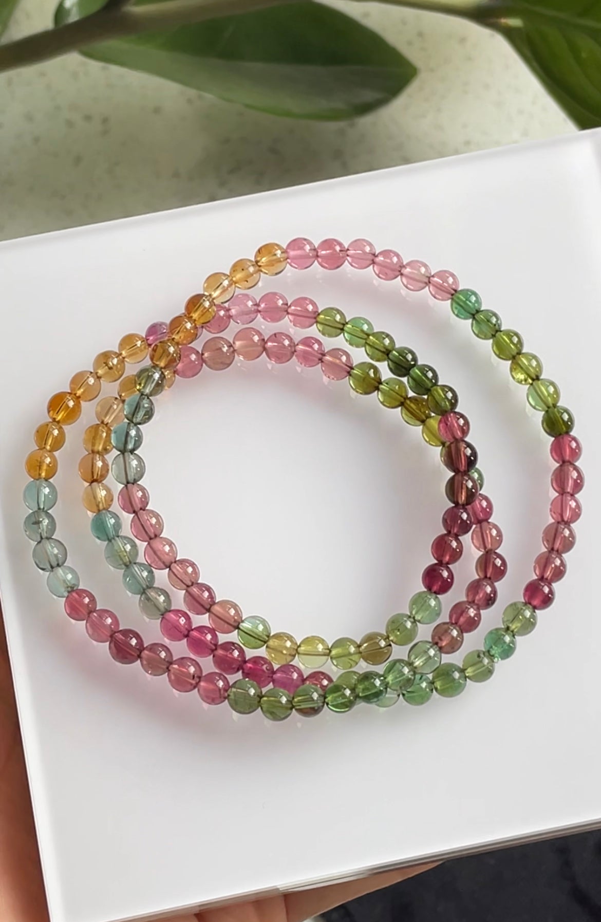 standard tourmaline 3 wraps bracelet 4.4-4.8mm