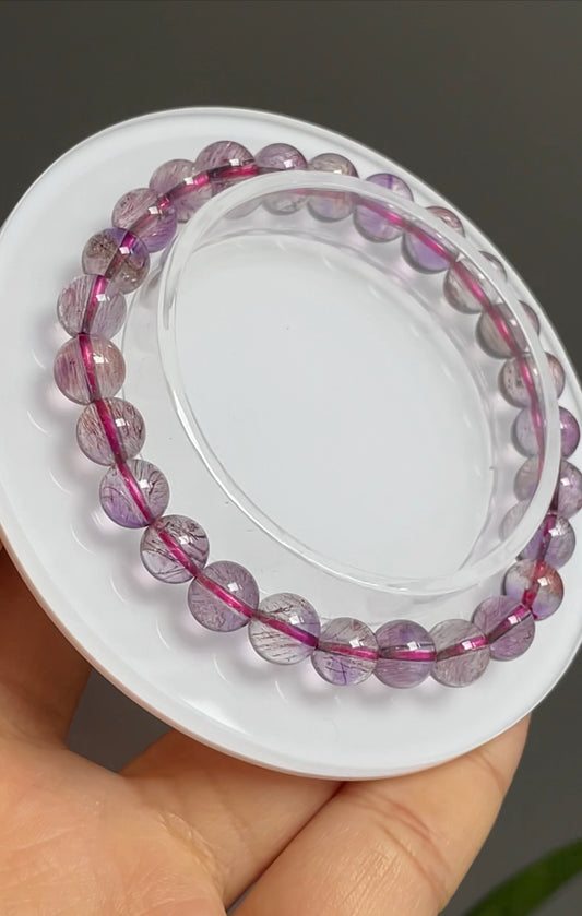 purple pinky super 7 bracelet 7.2mm