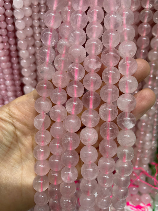 rose quartz strand 10mm