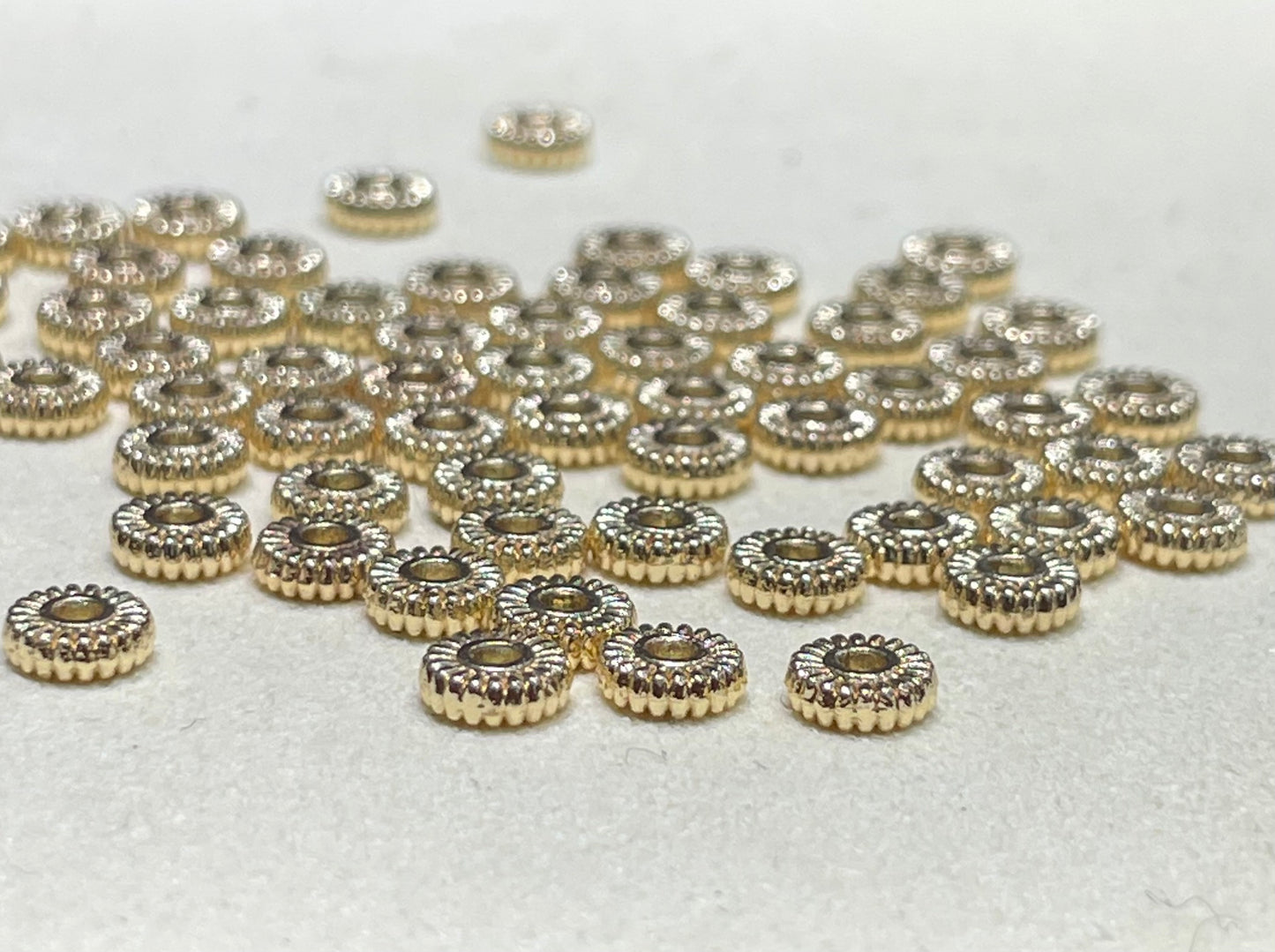 100pcs/bag alloy spacer light gold color