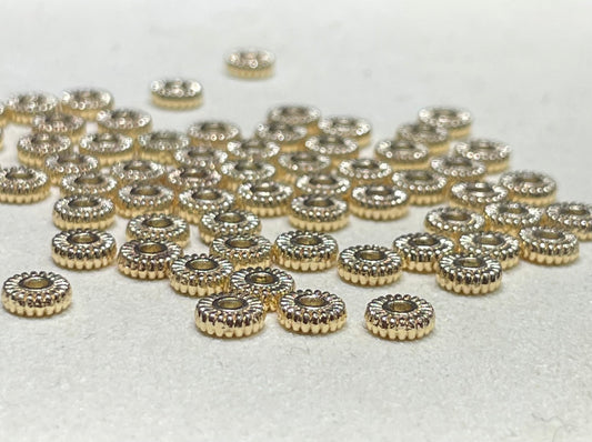 100pcs/bag alloy spacer light gold color