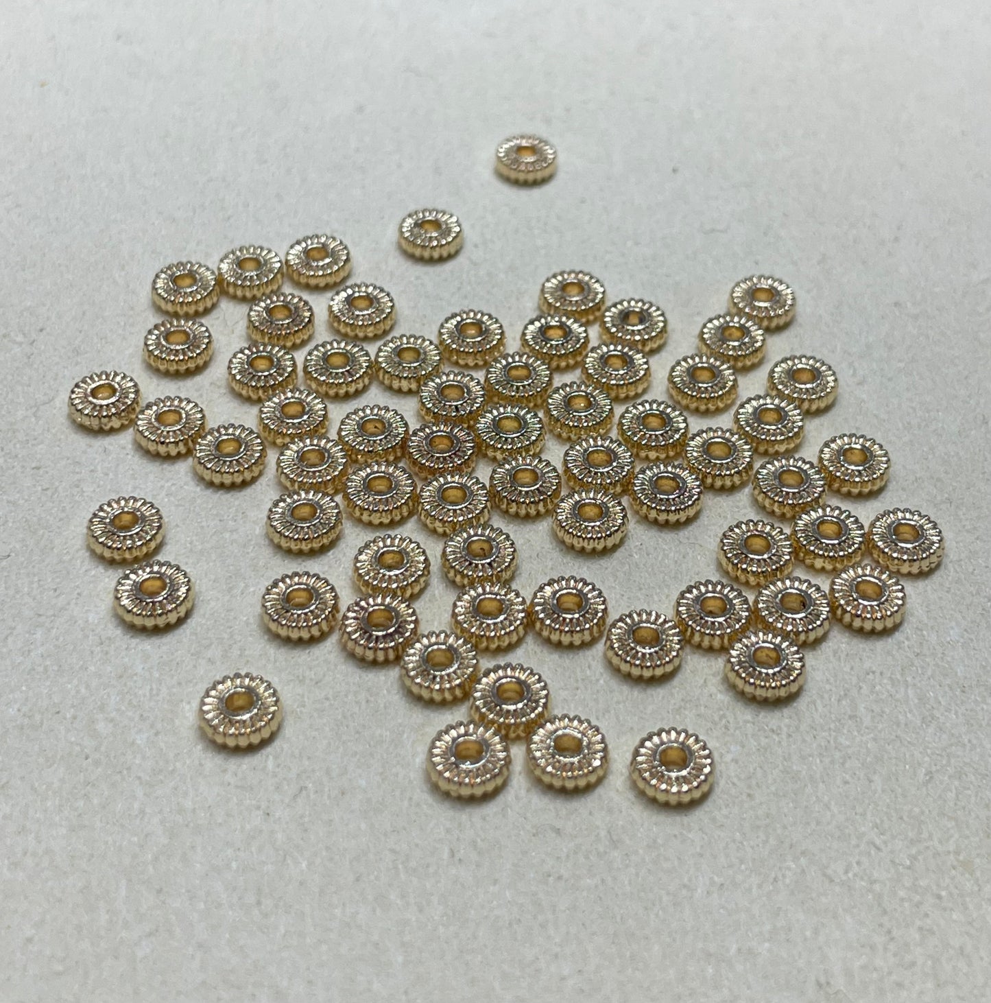 100pcs/bag alloy spacer light gold color