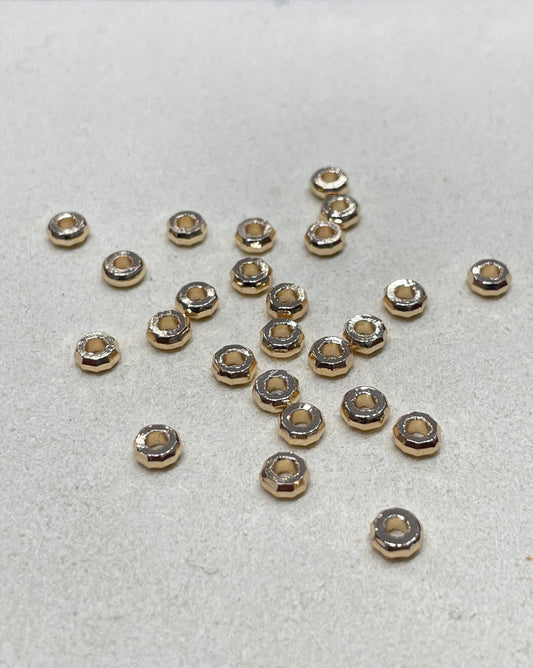 laser blade cut 14k gold plated alloy spacer 100/pcs