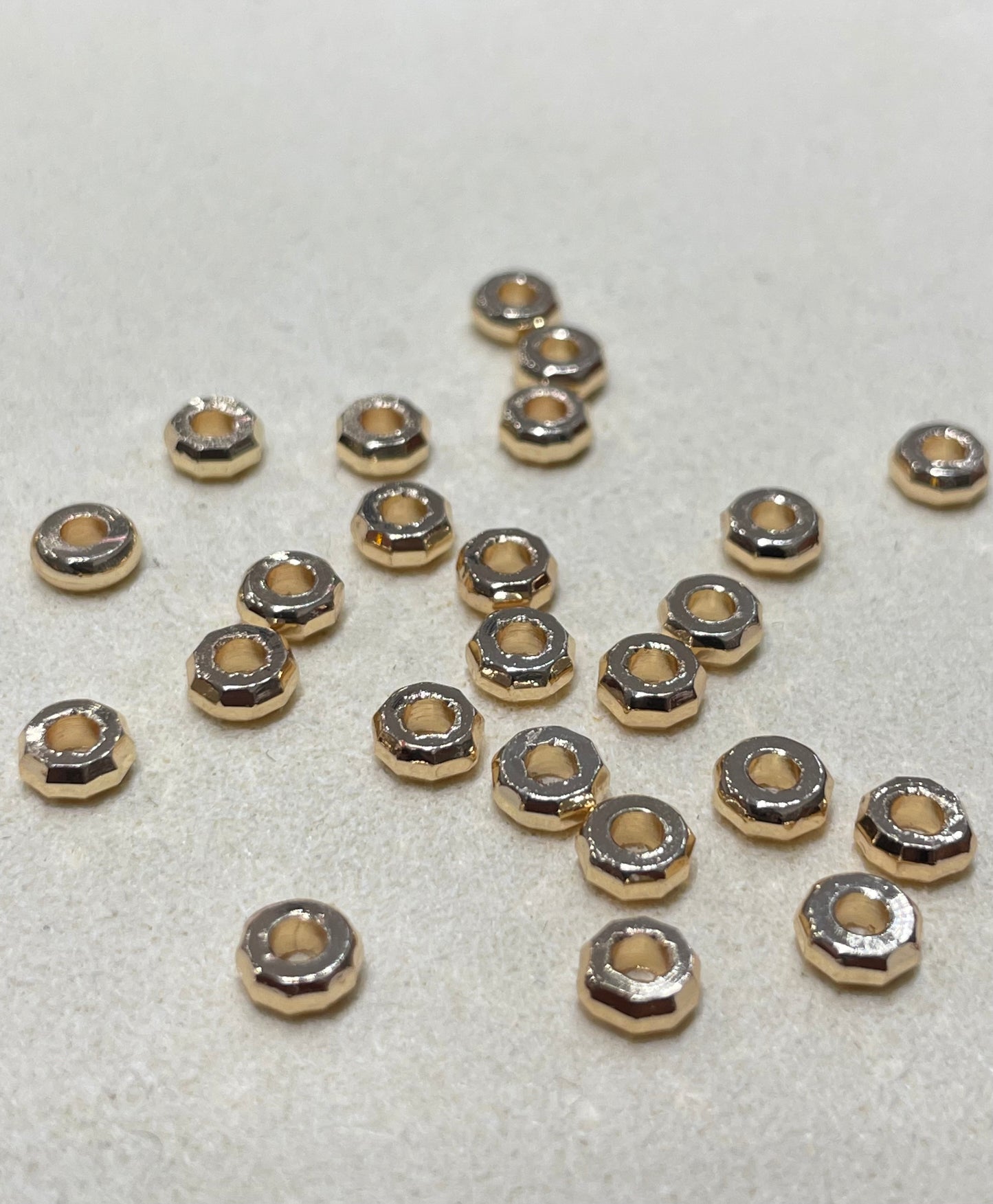 laser blade cut 14k gold plated alloy spacer 100/pcs