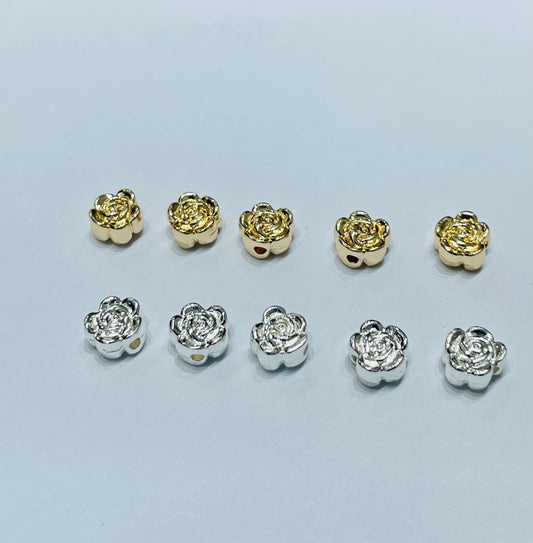 rose alloy 6mm spacer 100pcs/bag