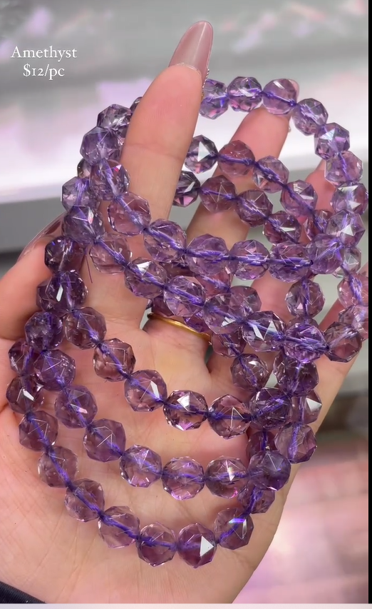 faceted amethyst bracelet