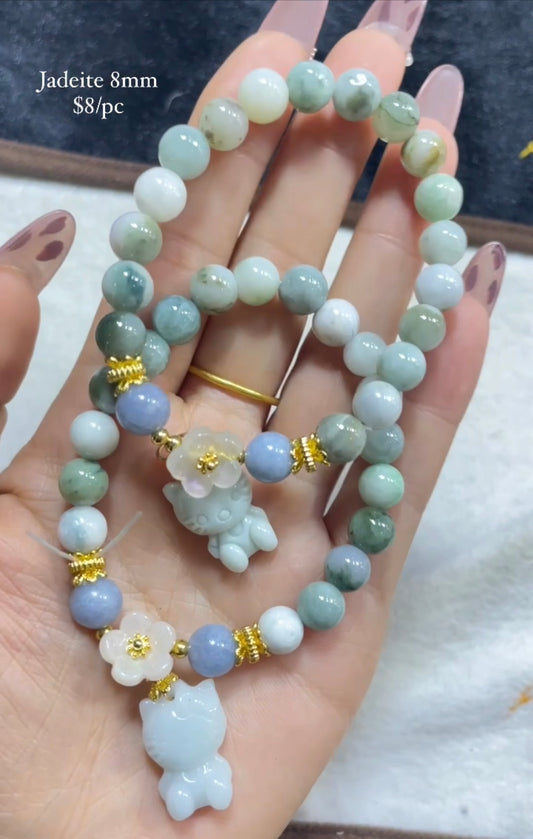 jadeite diy 8mm with HK bracelet