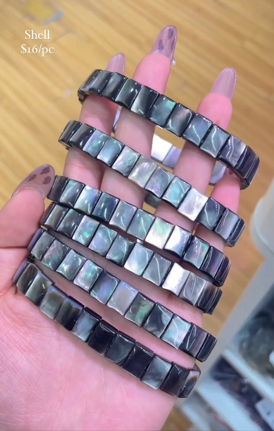 abalone shell soft bangle