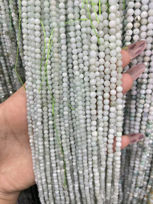 faceted jadeite strand 3mm