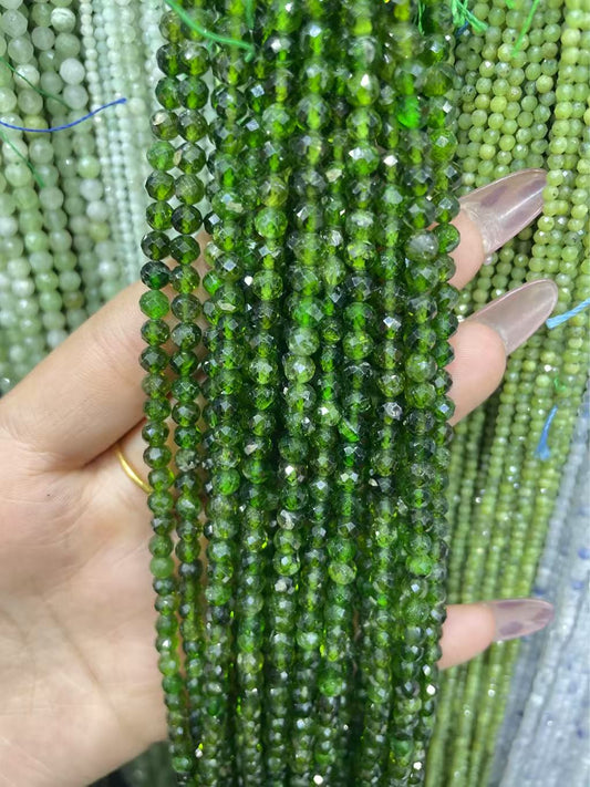faceted diopside 4.5mm strand
