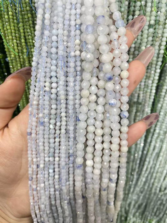 faceted dumortierite strand