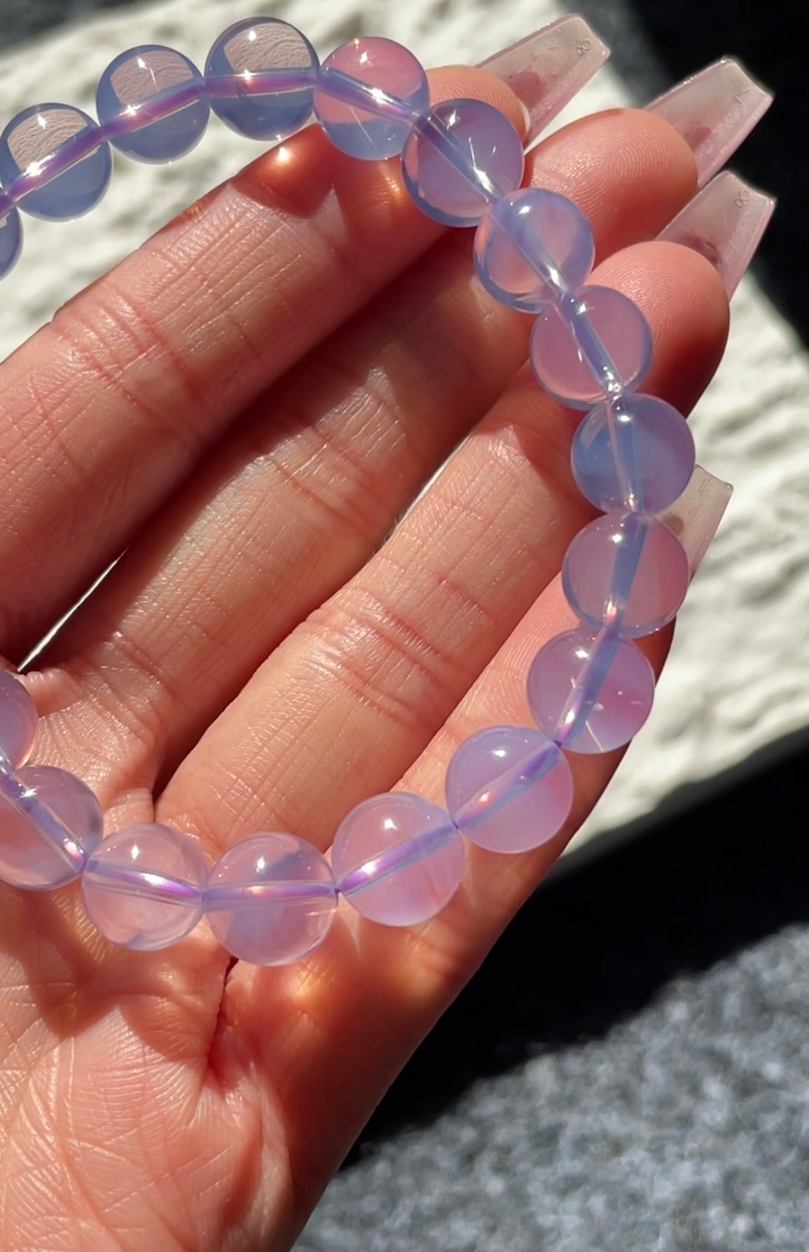 lavender moon quartz bracelet 9mm