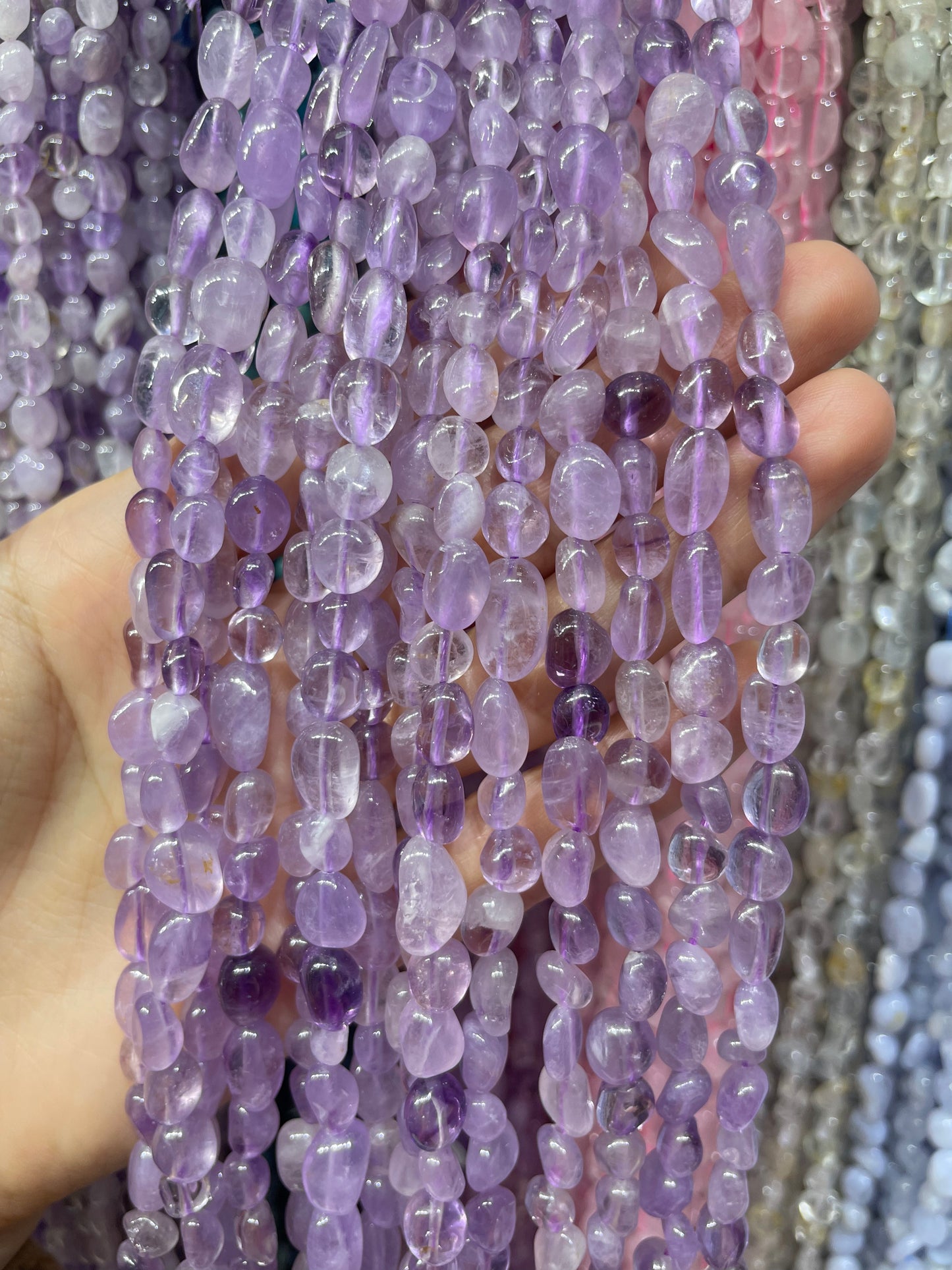amethyst freeform strand