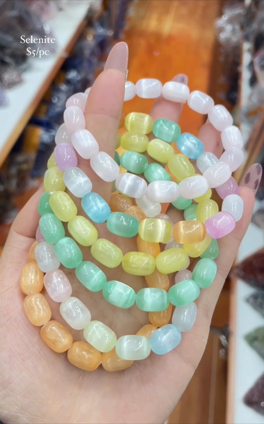 aura selenite bracelet
