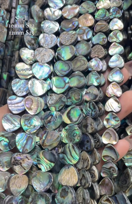 abalone shell heart strand