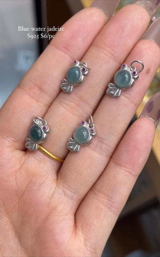 blue water jade s925 pendant
