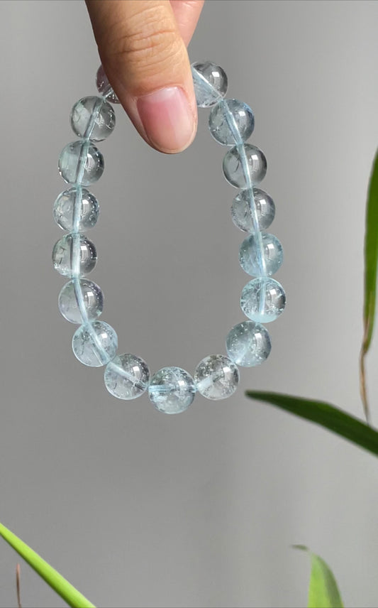 high quality aquamarine bracelet 10.6mm