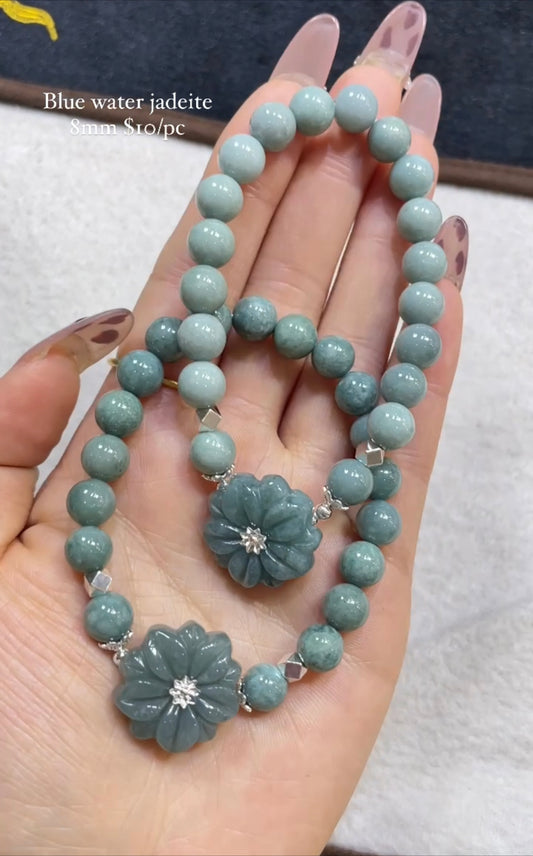 blue water jade DIY bracelet