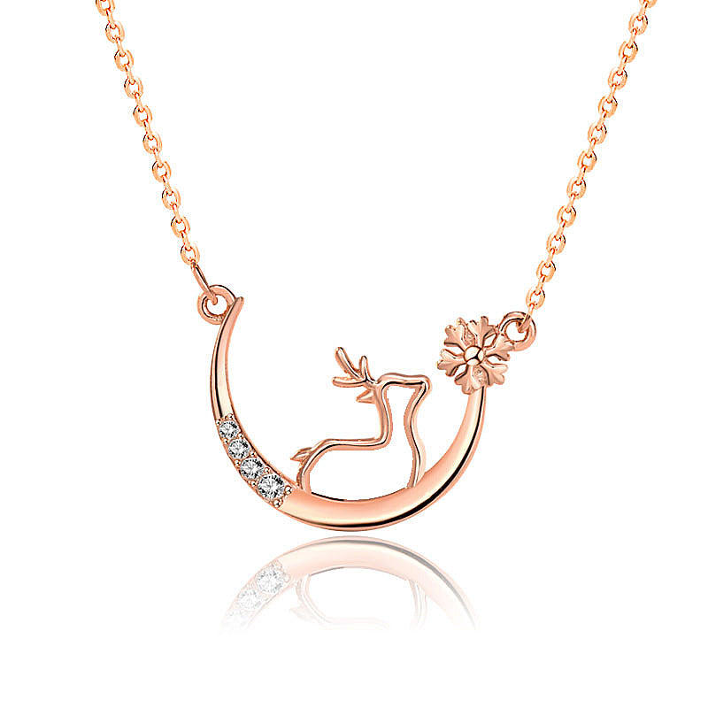 Snowflake Elk S925 Sterling Silver pendants