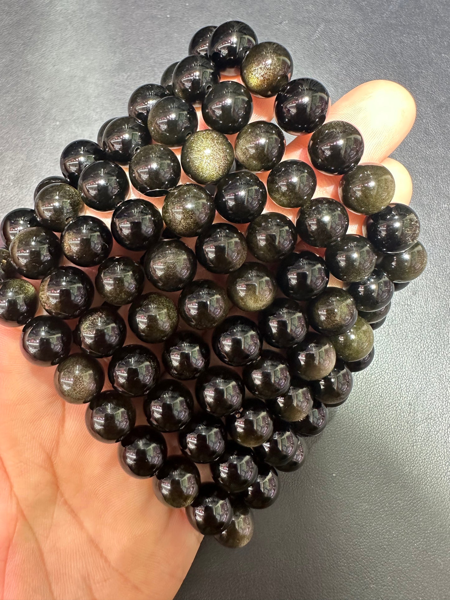 Golden obsidian bracelets 10mm
