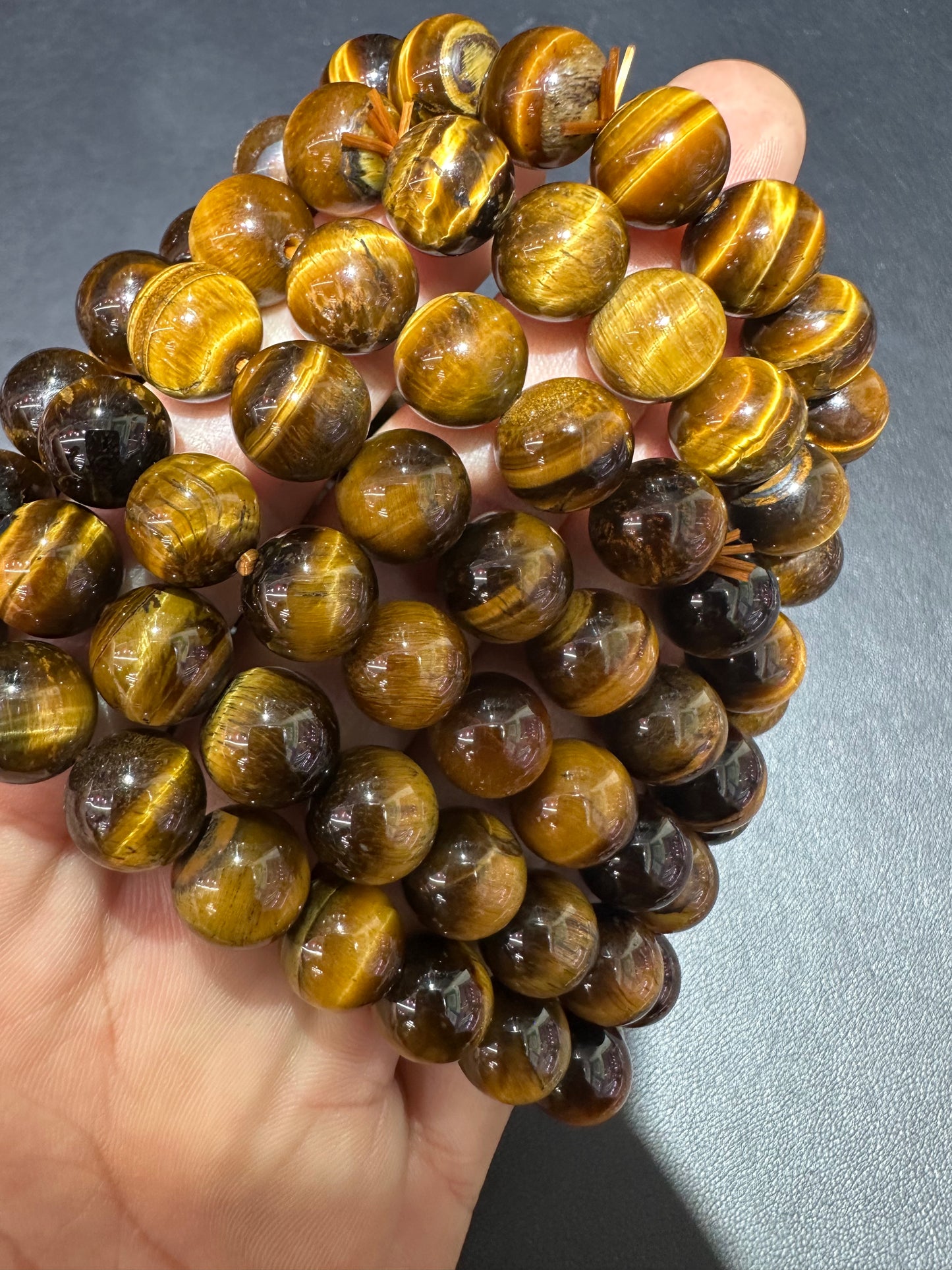 Yellow tiger eye bracelets 10mm