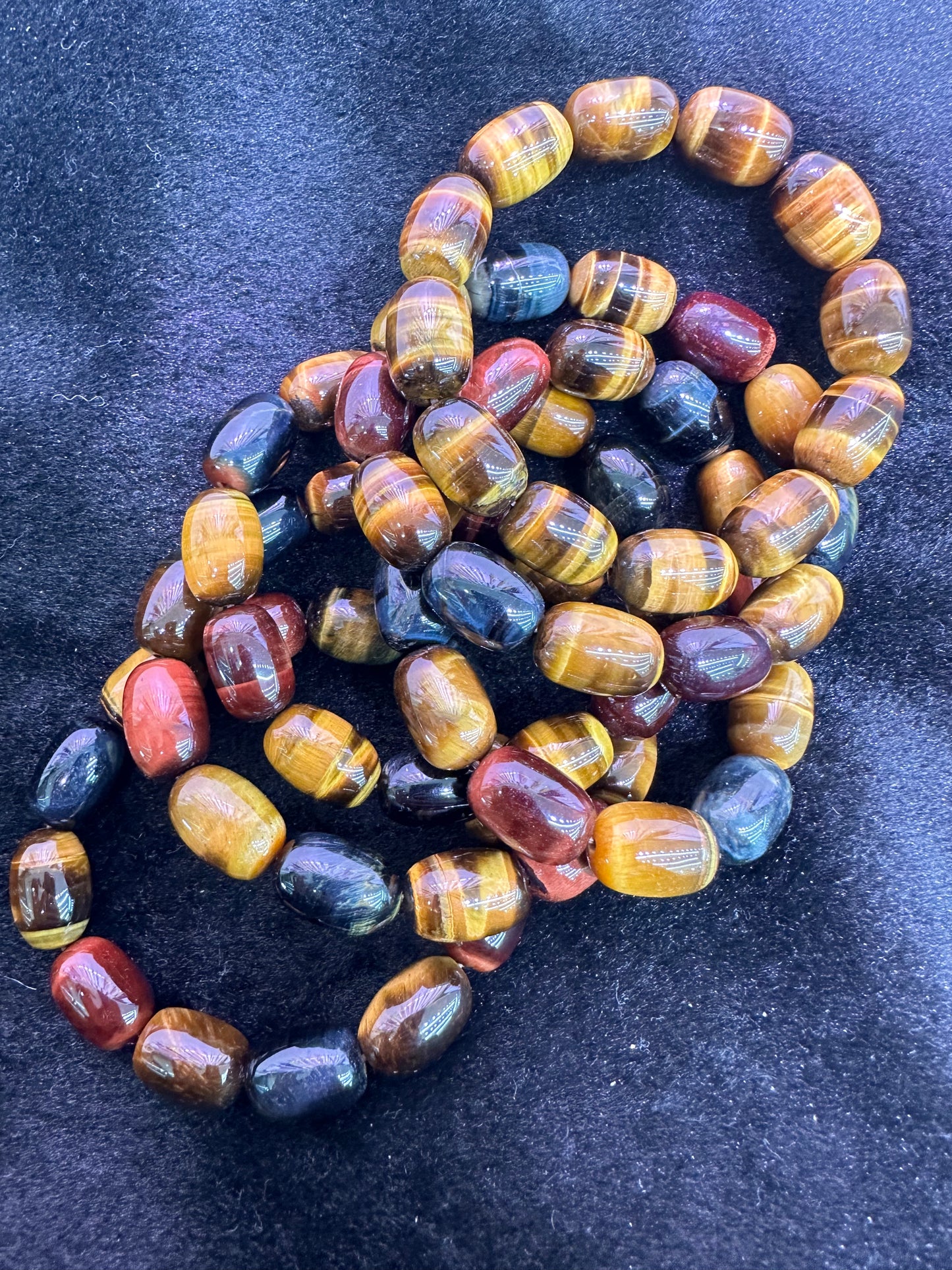 colorful tiger eye tube bracelets