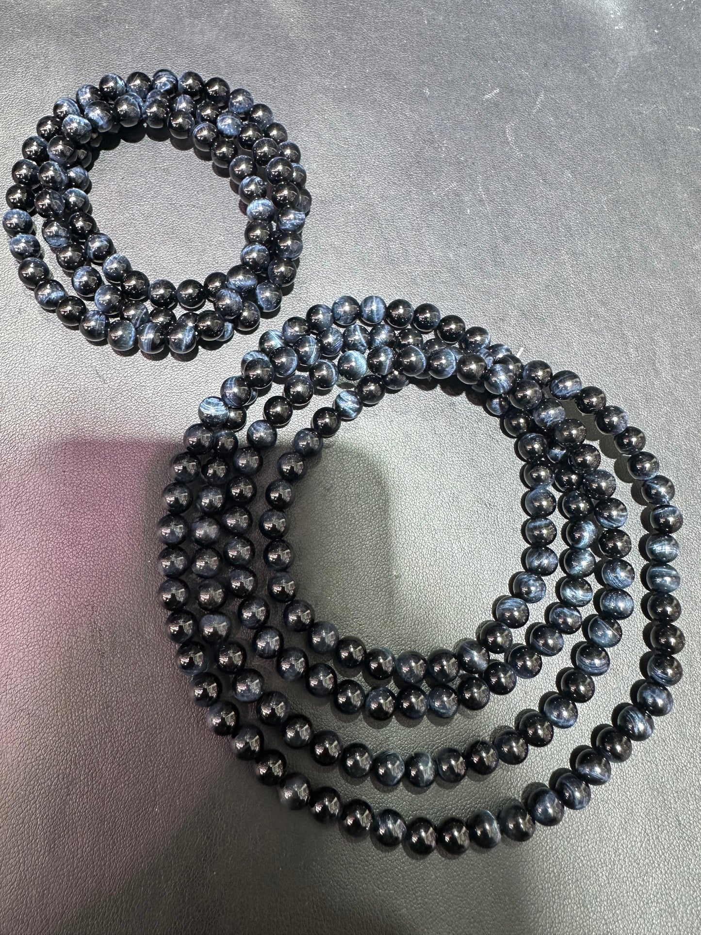 Blue tiger eye 3 wraps bracelets 6mm