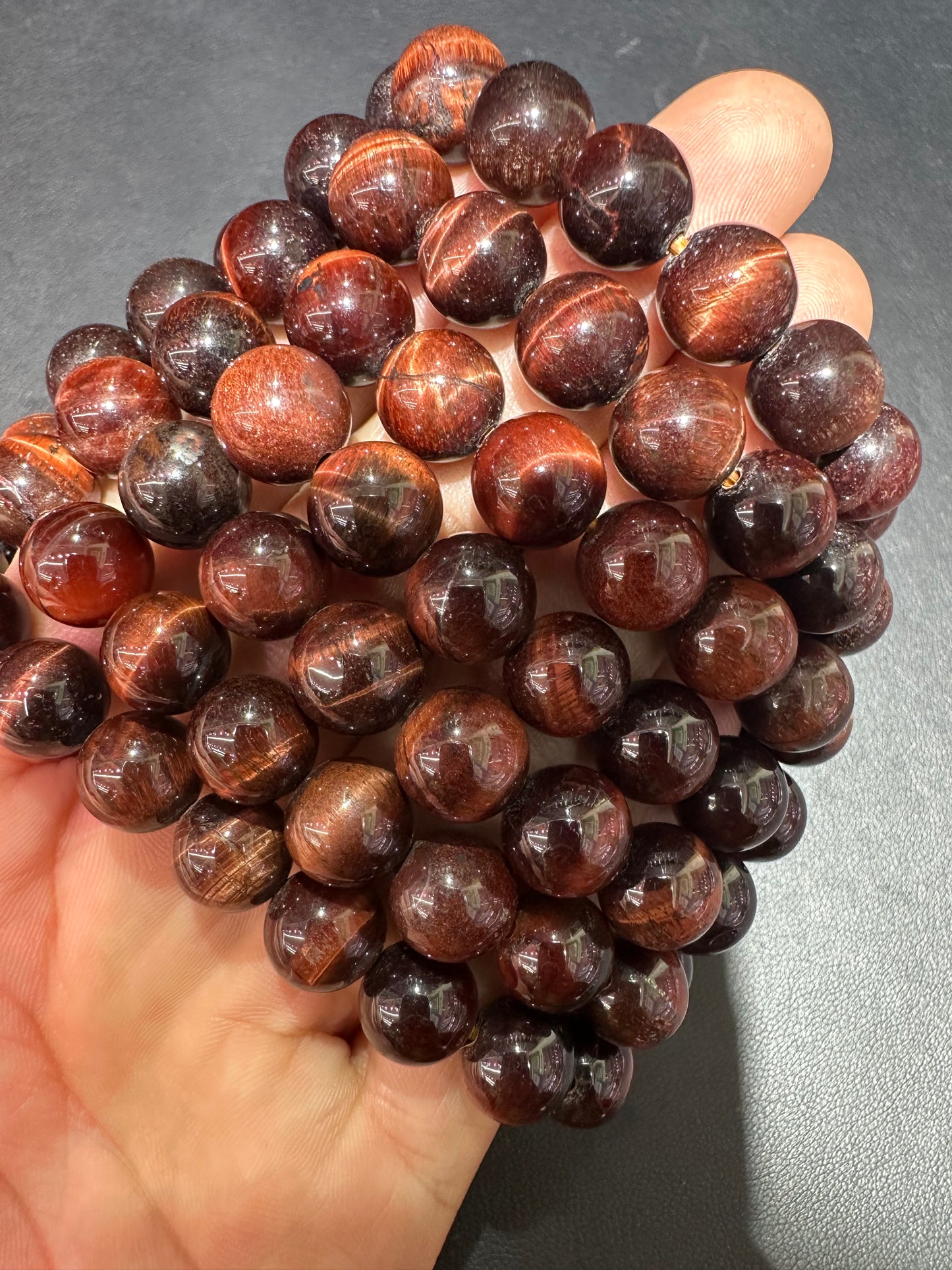 Red tiger eye bracelets 10mm