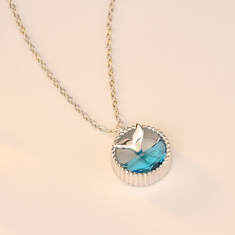 Silver 925 sterling silver mermaid tail necklace pendants
