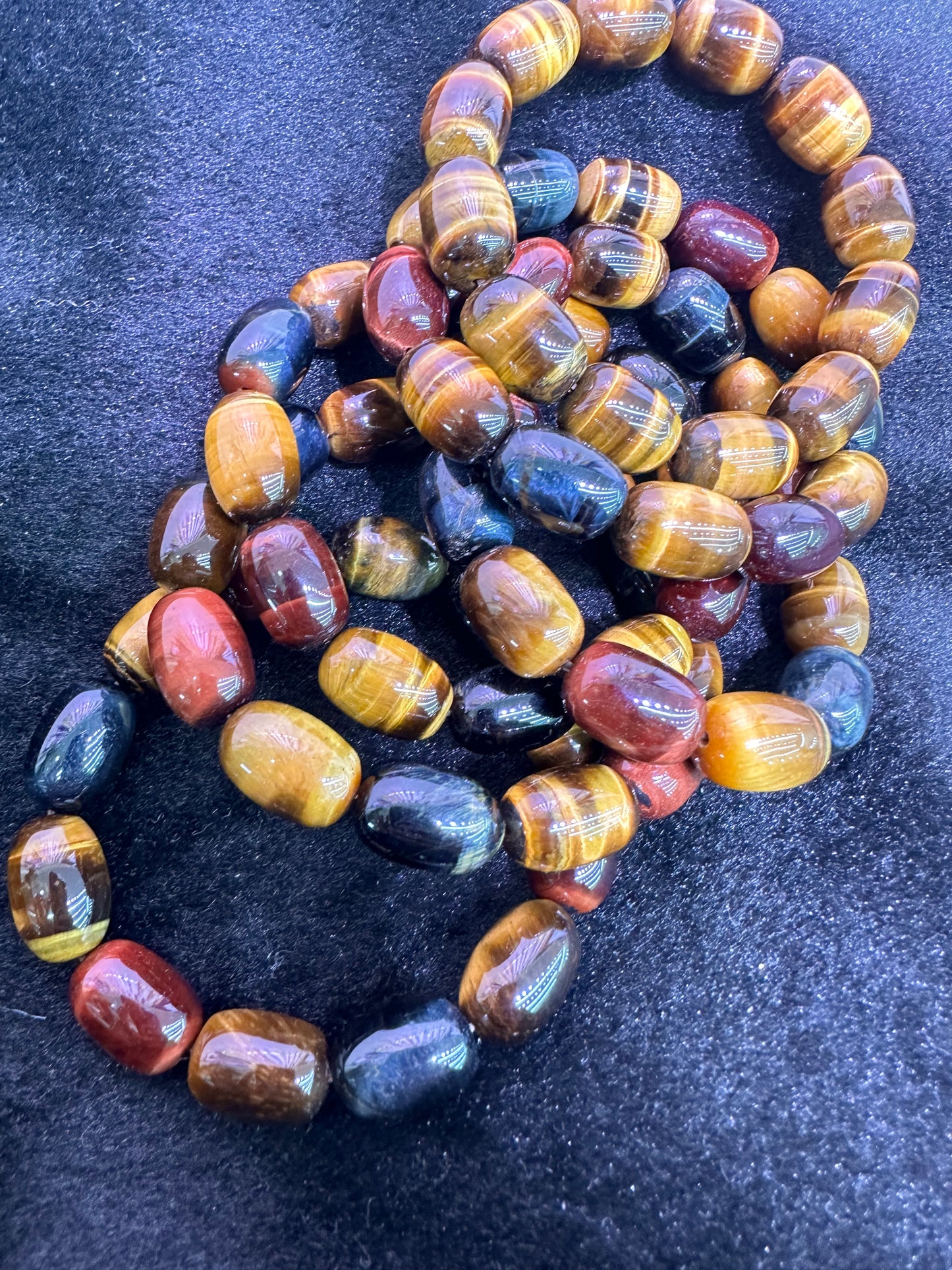 colorful tiger eye tube bracelets