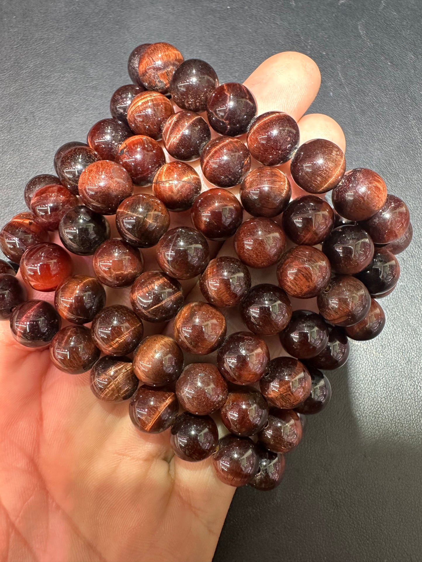 Red tiger eye bracelets 10mm