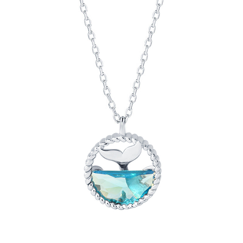 Silver 925 sterling silver mermaid tail necklace pendants