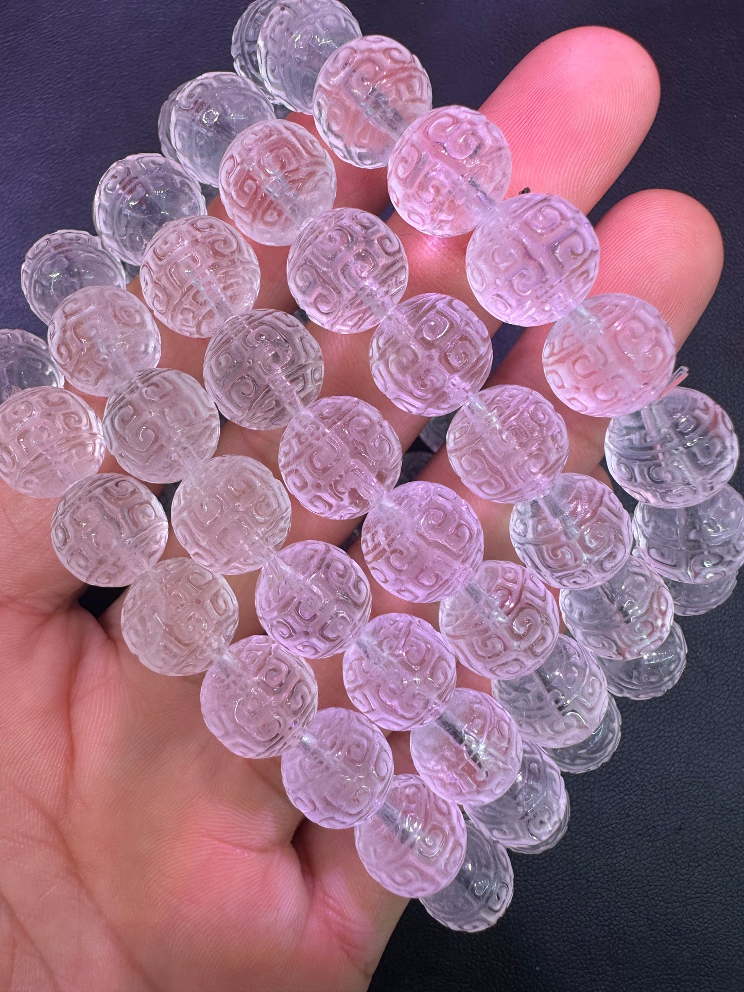 Clear quartz crystal  lucky cloud bracelet 11mm