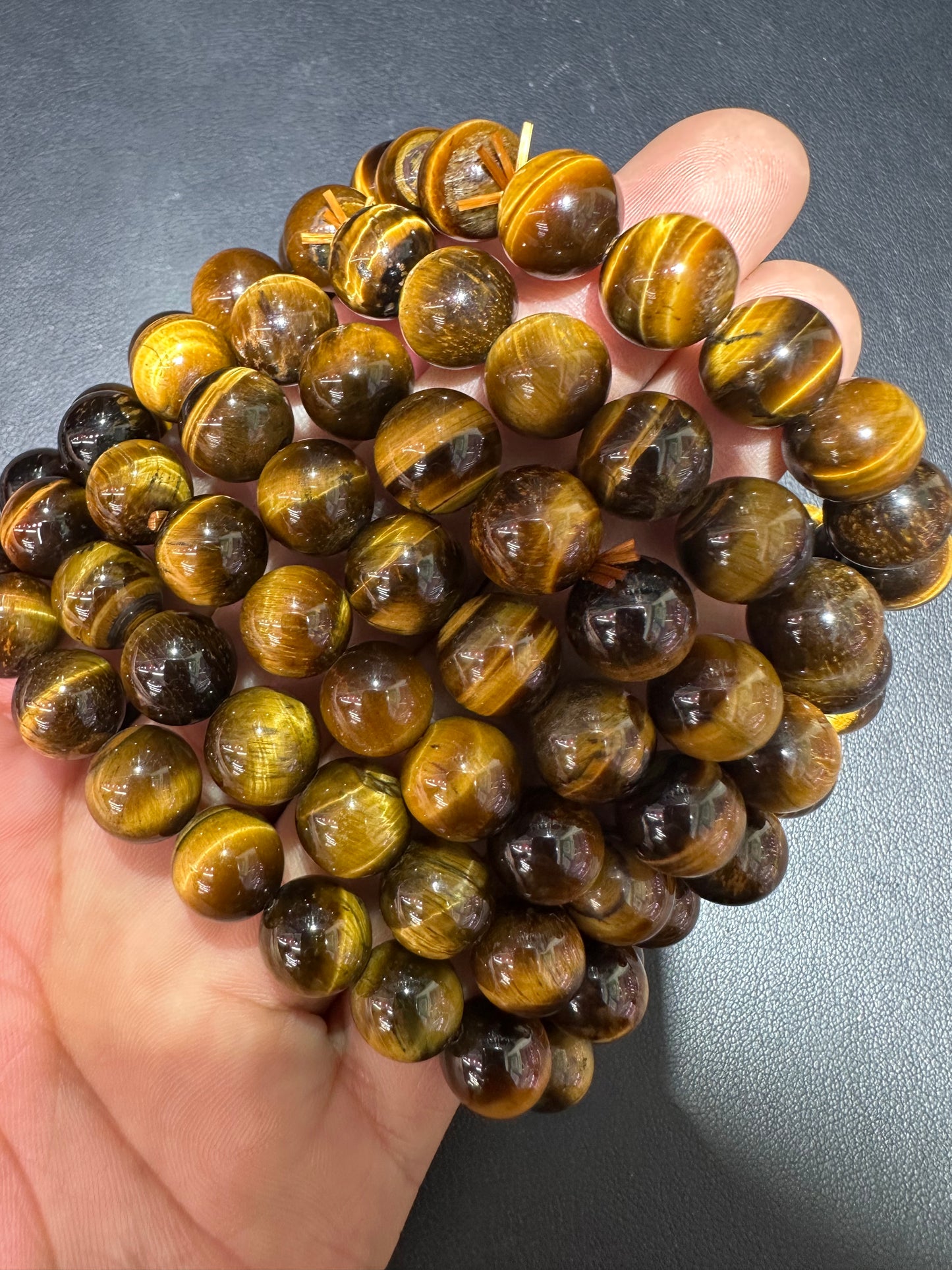 Yellow tiger eye bracelets 10mm