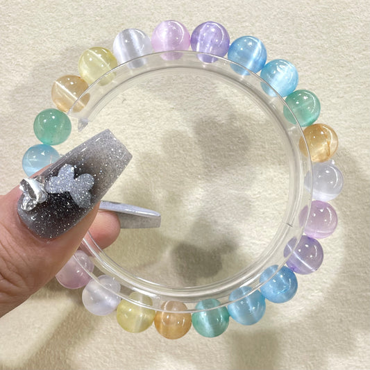 aura selenite bracelet 8mm