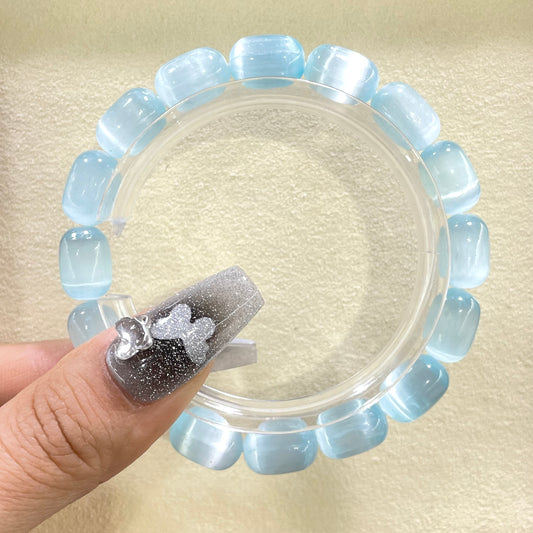 blue selenite bracelet 8mm