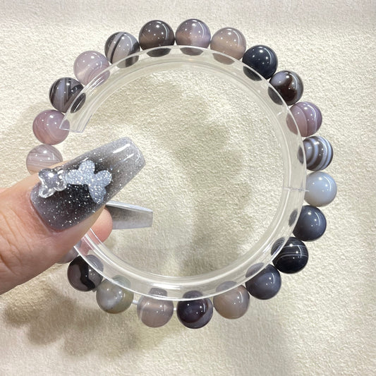 banding agate bracelet 8mm