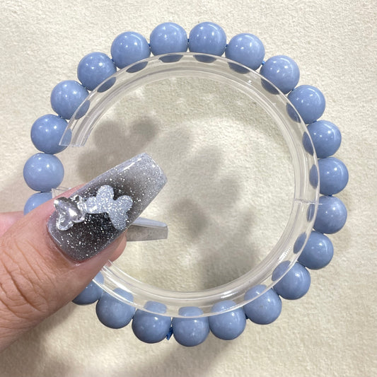 blue angelite bracelet 8mm