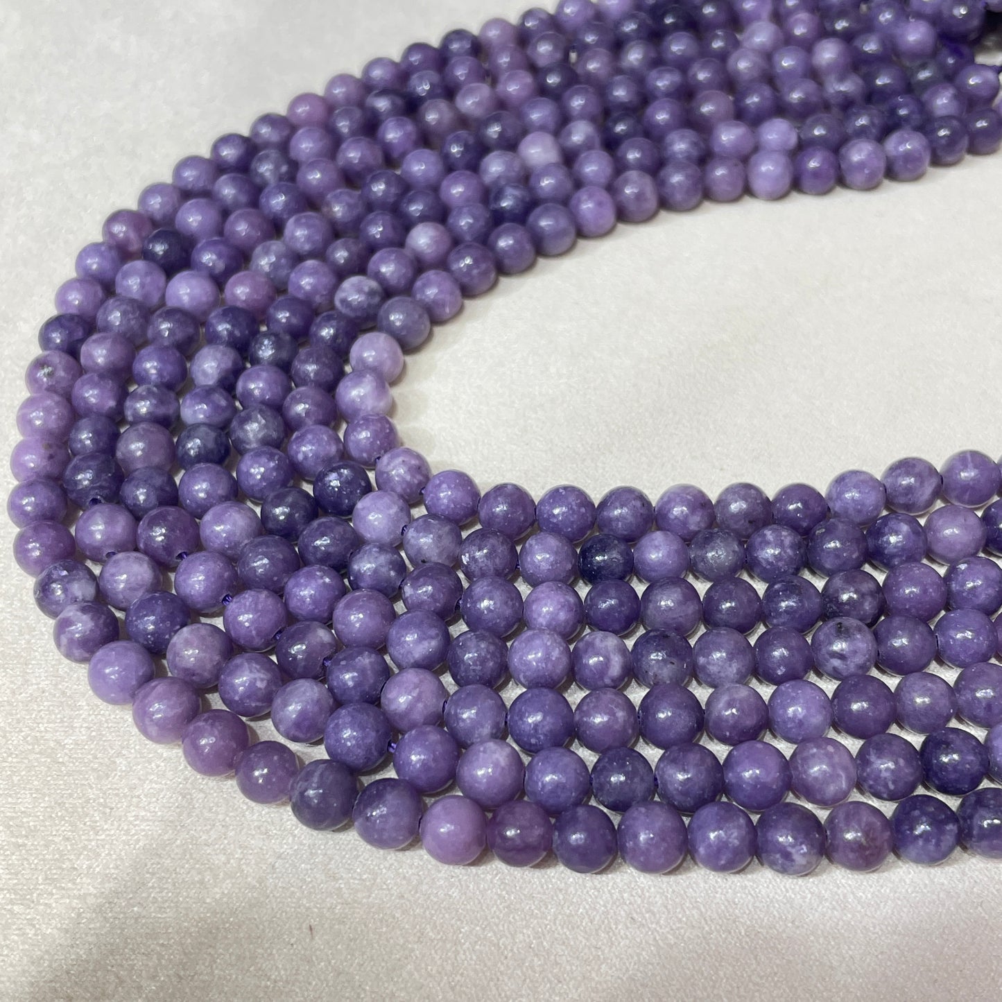 lepidolite strands 8mm