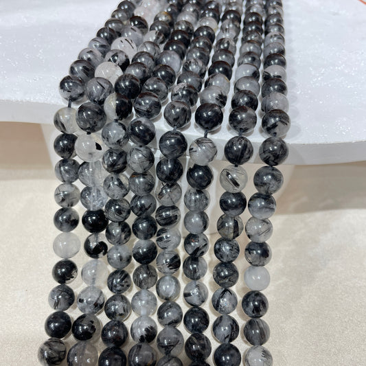 black rutile strands whlesale 7.5mm
