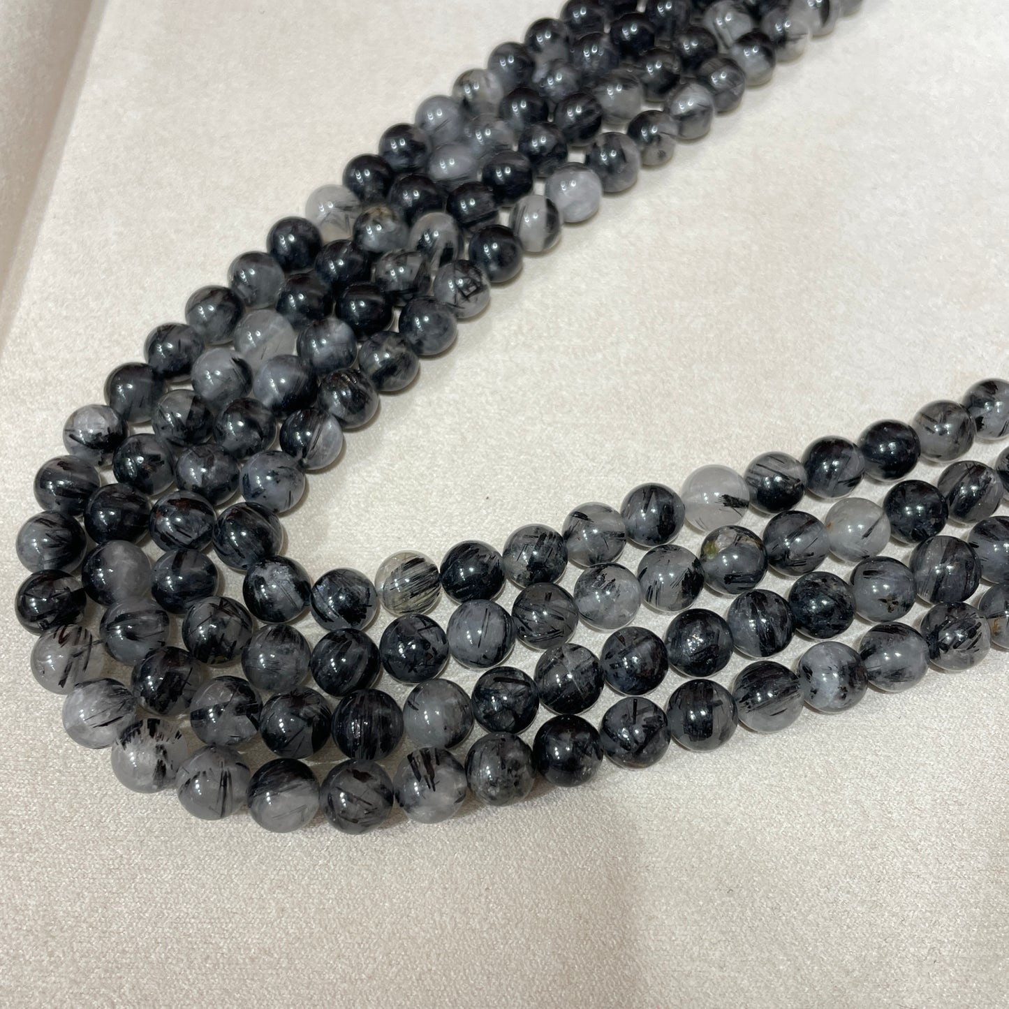 black rutile strands whlesale 7.5mm