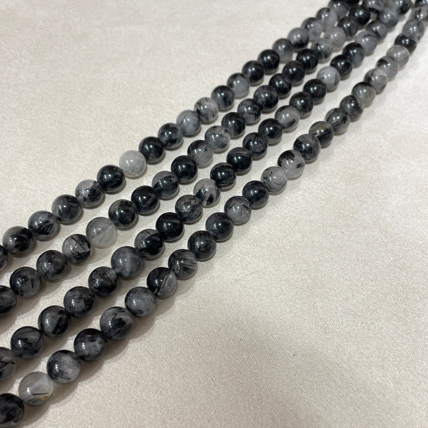 black rutile strands whlesale 7.5mm