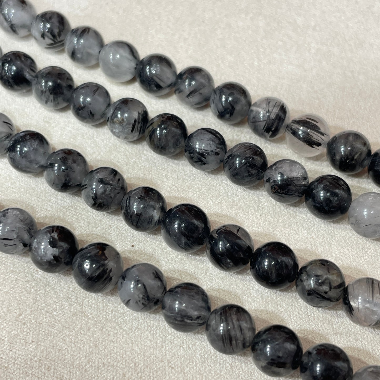 black rutile strands whlesale 7.5mm